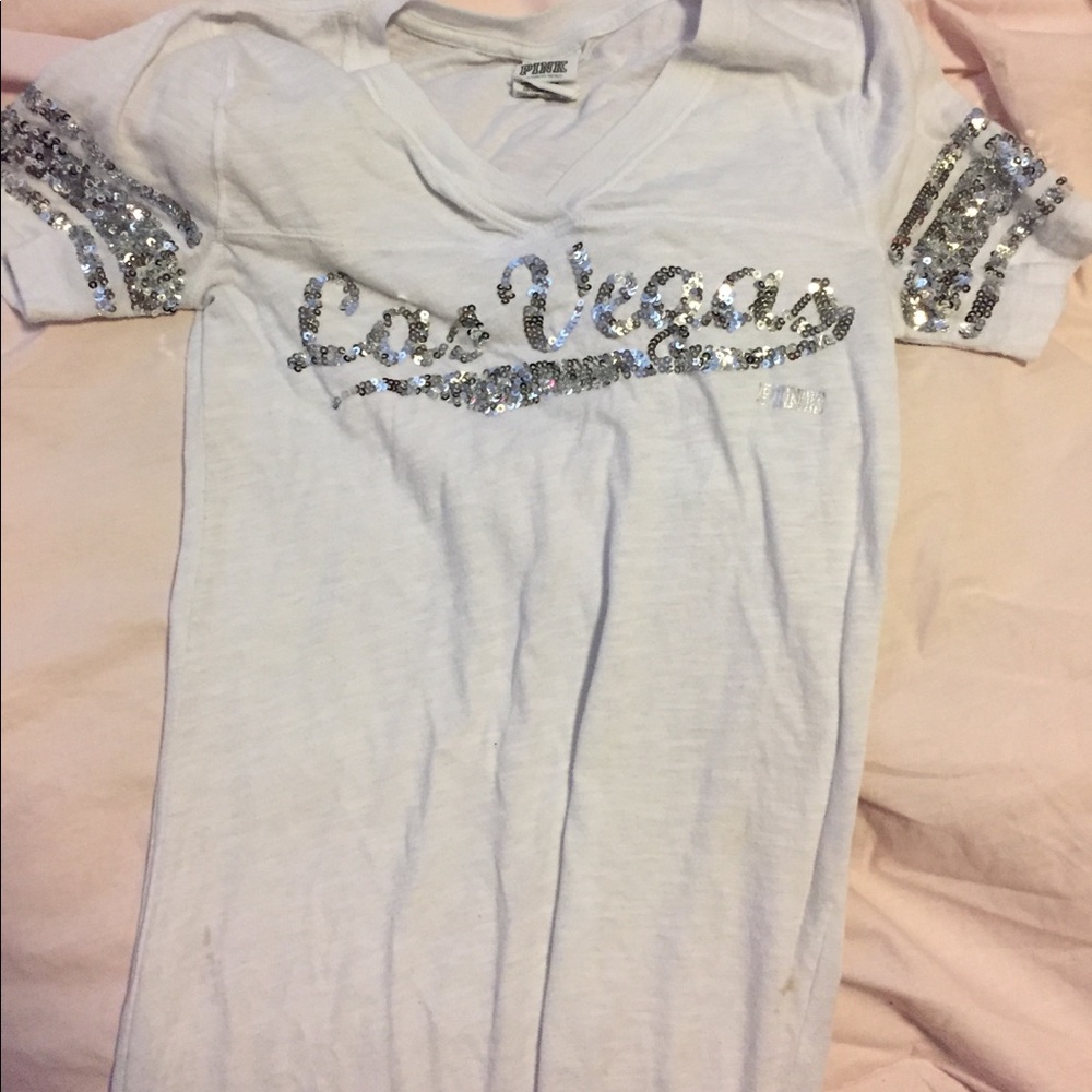 Victoria’s Secret PINK Las Vegas Sequin Tee XS